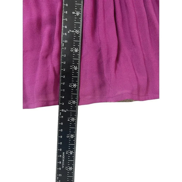 Catherine’s Top Size 1X 18 - 20 W Fuchsia Pink Micro Pleat Top Flutter Sleeves - Picture 11 of 11